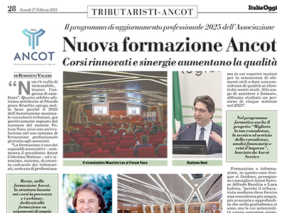 Italia Oggi del 27/02/2025: Nuova Formazione A.N.CO.T.