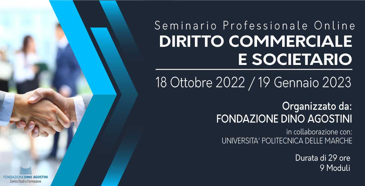 Banner Seminario Diritto Commerciale e Societario